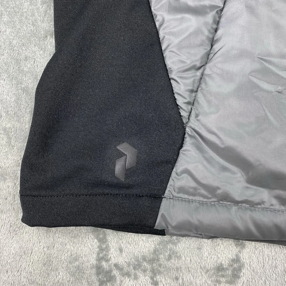 Peak Performance Alum Vest Mens Size XXL Grey Black Hybrid Hooded Puffer Running - Picture 2 of 14